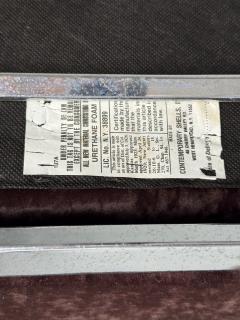  Contemporary Shells Pierre Cardin Chromed Metal Velvet Six Dining Chairs USA 1970s - 4365815