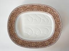  Copeland Large Brown Transferware Well and Tree Platter - 1077130