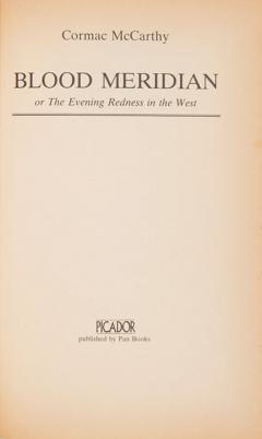  Cormac McCARTHY Blood Meridian BY Cormac McCARTHY - 3529013