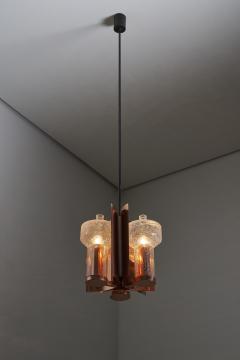  Cosack Leuchten Copper and Crackle Glass Pendant 1960s - 4500527