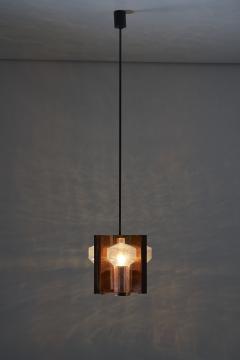  Cosack Leuchten Copper and Crackle Glass Pendant 1960s - 4500530