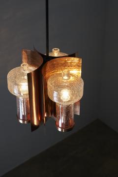  Cosack Leuchten Copper and Crackle Glass Pendant 1960s - 4500533