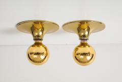  Cosack Leuchten Pair of Large 1960s Gold Wall Sconces Ceiling Lights by Cosack - 4045206