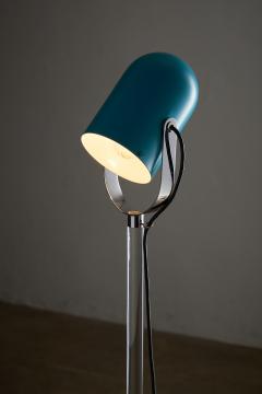  Cosack Leuchten Turquoise Metal and Plexiglass Floor Lamp 1970s - 4499413