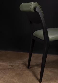  Costantini Design Art Deco Style Dining Chair in Green Leather by Costantini Gianni - 4479447