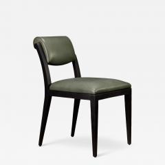  Costantini Design Art Deco Style Dining Chair in Green Leather by Costantini Gianni - 4483417