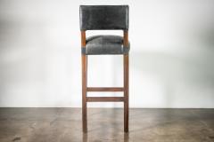  Costantini Design Bar Stool in Solid Wood and Black Leather by Costantini Bruno In Stock - 4705087