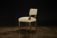  Costantini Design Beige Leather Dining Chair in Ivorywood by Costantini Bruno In Stock - 4760611