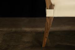  Costantini Design Beige Leather Dining Chair in Ivorywood by Costantini Bruno In Stock - 4760615