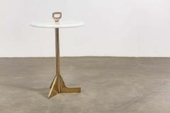  Costantini Design Bellance Cigarette Table in Cast Bronze and White Ibiza Stone - 1570847