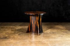  Costantini Design Bent Wood Macassar Ebony Round Table by Costantini Andino 20 Dia In Stock  - 2836918