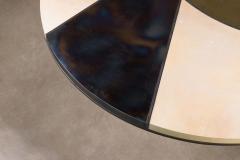  Costantini Design Bronze Parchment and Torched Metal Cast Pedestal Dining Table Benino In Stock - 4600488