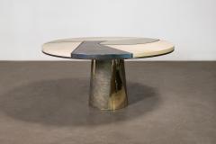  Costantini Design Bronze Parchment and Torched Metal Cast Pedestal Dining Table Benino In Stock - 4600489