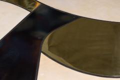  Costantini Design Bronze Parchment and Torched Metal Cast Pedestal Dining Table Benino In Stock - 4600492