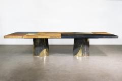  Costantini Design Bronze Steel Twin Pedestal Dining Table from Costantini Benone - 4537487