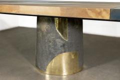  Costantini Design Bronze Steel Twin Pedestal Dining Table from Costantini Benone - 4537495