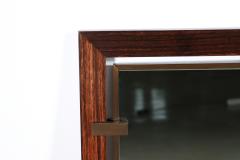  Costantini Design Bronze and Macassar Ebony Floating Frame Modern Wall Mirror by Costantini Marco - 2694516