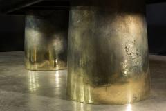  Costantini Design Cast Bronze Iron Twin Pedestal Dining Table from Costantini Benone - 4535058