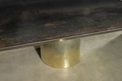  Costantini Design Cast Bronze Iron Twin Pedestal Dining Table from Costantini Benone - 4535062