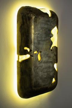  Costantini Design Cast Bronze and Goatskin Art Object and Light by William C Stuart WCS2106 - 3399396
