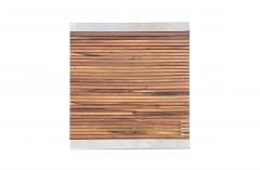  Costantini Design Coffee Table with Exotic Wood Slats and Nickel Plated Details Argilla In Stock - 2205203