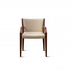  Costantini Design Contemporary Armchair in Exotic Wood and Wrapped Leather by Costantini Giovanni - 2340092