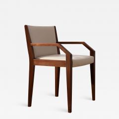  Costantini Design Contemporary Armchair in Exotic Wood and Wrapped Leather by Costantini Giovanni - 2343446