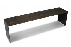  Costantini Design Contemporary Coffee Table in Walnut Burl and Burnished Steel by Costantini Vinn - 2341505