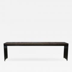  Costantini Design Contemporary Coffee Table in Walnut Burl and Burnished Steel by Costantini Vinn - 2343451