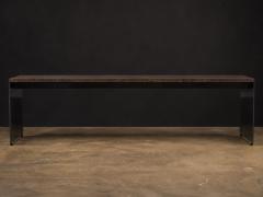  Costantini Design Contemporary Coffee Table in Walnut Burl and Burnished Steel by Costantini Vinn - 4642234