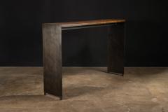  Costantini Design Contemporary Console Table in Walnut Burl and Burnished Metal x Costantini Vinn - 4639394