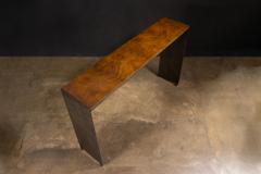  Costantini Design Contemporary Console Table in Walnut Burl and Burnished Metal x Costantini Vinn - 4639398