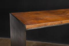  Costantini Design Contemporary Console Table in Walnut Burl and Burnished Metal x Costantini Vinn - 4639401