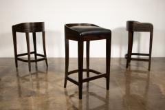  Costantini Design Contemporary Counter Stool in Wood and Leather by Costantini Pia In Stock  - 3312585