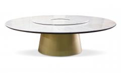  Costantini Design Custom Round Marble and Bronze Dining Table with Rotating Server from Costantini - 1825108