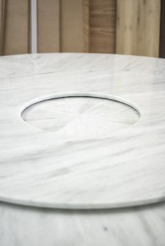  Costantini Design Custom Round Marble and Bronze Dining Table with Rotating Server from Costantini - 1825113