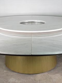  Costantini Design Custom Round Marble and Bronze Dining Table with Rotating Server from Costantini - 1825117
