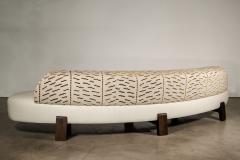  Costantini Design Dining Banquette in Leather and Dedar Fabric by Costantini Evangelina - 4600740