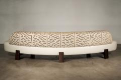  Costantini Design Dining Banquette in Leather and Dedar Fabric by Costantini Evangelina - 4600743