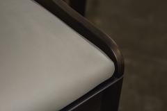  Costantini Design Exotic Contemporary Wood Stool in Gray Fabric by Costantini Pia In Stock - 4690965