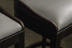  Costantini Design Exotic Wood Contemporary Sleek Counter Stool in Leather from Costantini Pia - 1944116