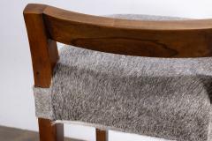  Costantini Design Exotic Wood Contemporary Stool in Gray Hair Hide Umberto In Stock - 4414243