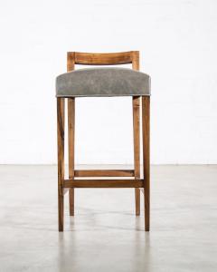  Costantini Design Exotic Wood Contemporary Stool in Leather from Costantini Umberto - 1955708