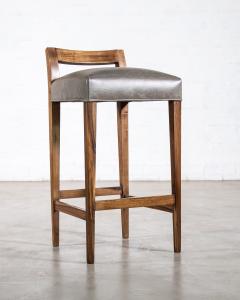  Costantini Design Exotic Wood Contemporary Stool in Leather from Costantini Umberto - 1955711