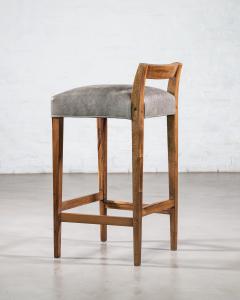  Costantini Design Exotic Wood Contemporary Stool in Leather from Costantini Umberto - 1955714