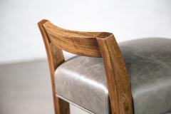  Costantini Design Exotic Wood Contemporary Stool in Leather from Costantini Umberto - 1955851