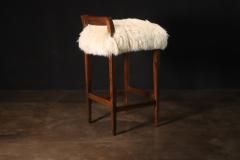  Costantini Design Exotic Wood Contemporary Stool in Sheepskin by Costantini Umberto Ovino - 2917431