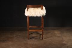  Costantini Design Exotic Wood Contemporary Stool in Sheepskin by Costantini Umberto Ovino - 2917432