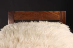  Costantini Design Exotic Wood Contemporary Stool in Sheepskin by Costantini Umberto Ovino - 2917433