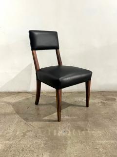  Costantini Design Exotic Wood High Back Dining Black Leather Chair by Costantini Luca in Stock - 4704241
